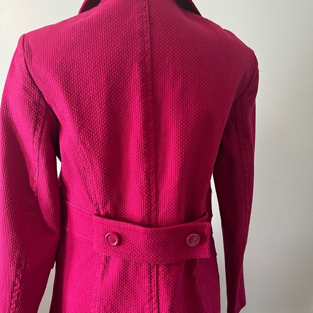 Bandolino Pink Textured Button-Front Coat - Picture 4 of 6